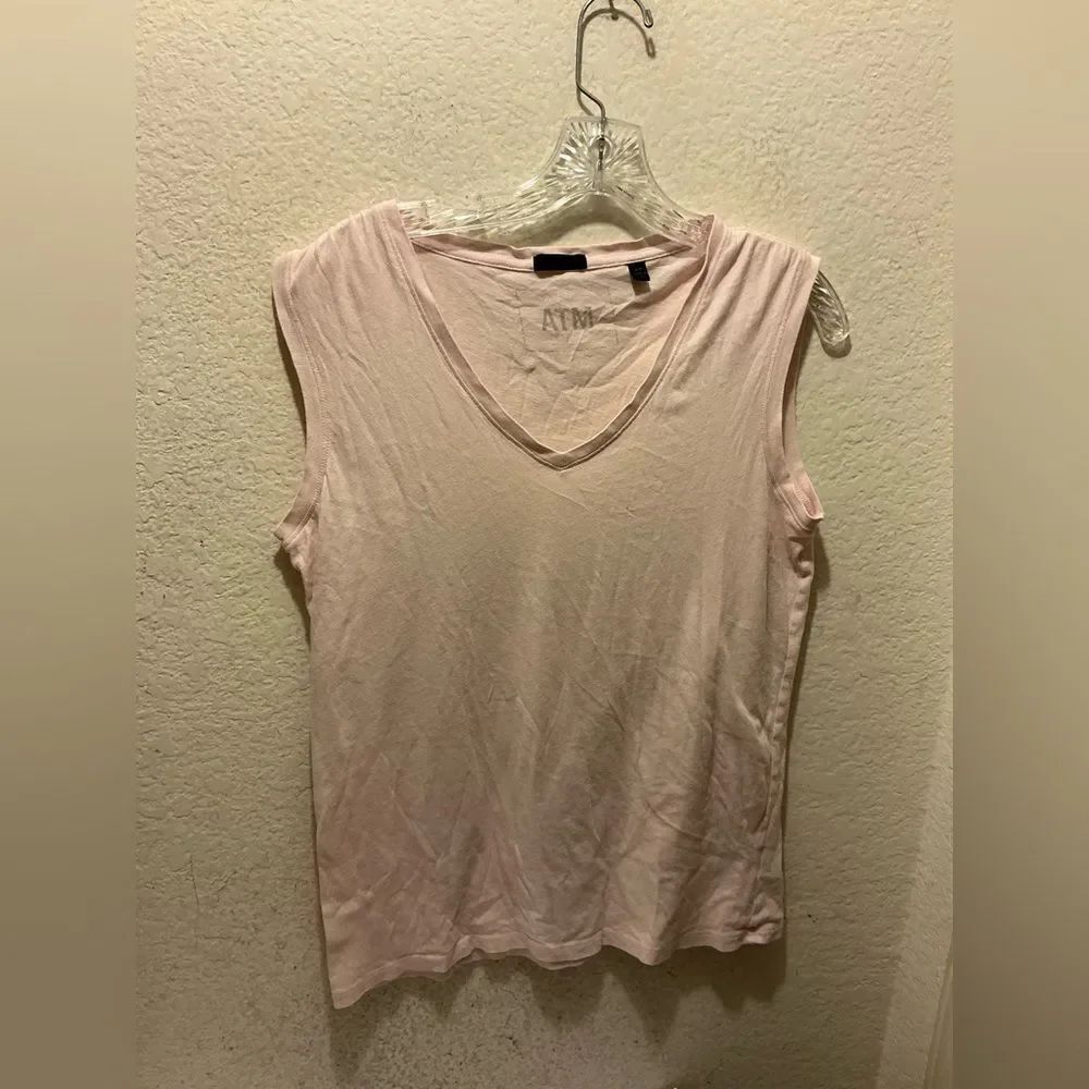 ATM Anthony Thomas Melillo Sleeveless pale pink Tee Size Small
